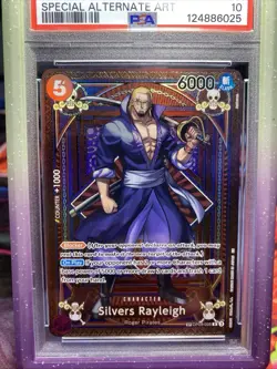 One Piece 2025 Fist of Divine Speed Silvers Rayleigh SP OP09-005 PSA 10 ENGLISH - Image 2