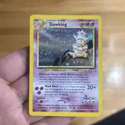 Pokemon TCG Holo Slowking 14/111 Neo Genesis Unlimited Rare Old School Vintage - Image 1
