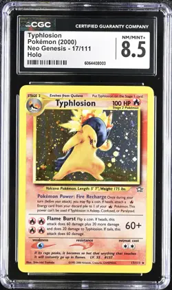 2000 Pokemon Neo Genesis Holo #17 Typhlosion CGC 8.5 - Image 1