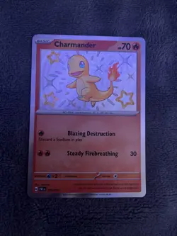 Pokemon TCG Charmander 109/091 Paldean Fates 2024 Shiny Rare Card - Image 1