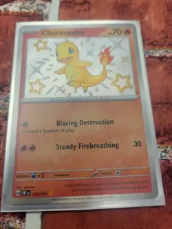 Pokemon TCG Paldean Fates Charmander Holo Card 109/091 Shiny Rare Baby Shiny - Image 2