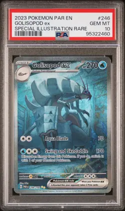 2023 POKEMON PAR EN-PARADOX RIFT SPECIAL ILLUSTRATION RARE GOLISOPOD EX PSA 10 - Image 1