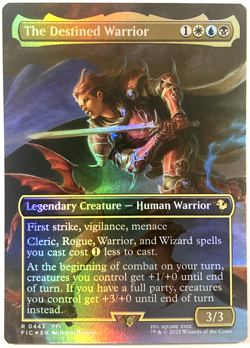 MTG The Destined Warrior (Borderless) Commander: Final Fantasy Foil 443 NM - Image 1