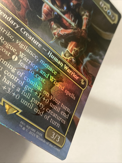 MTG The Destined Warrior (Borderless) Commander: Final Fantasy Foil 443 NM - Image 3