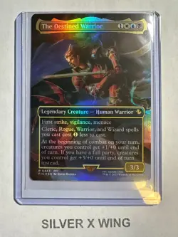 The Destined Warrior Borderless Foil x1, MTG, Commander: Final Fantasy, FIC, NM - Image 1
