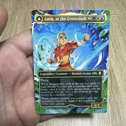 Aang, at the Crossroads Aang, Destined Savior - Foil Extended Art TLA NM MTG - Image 1