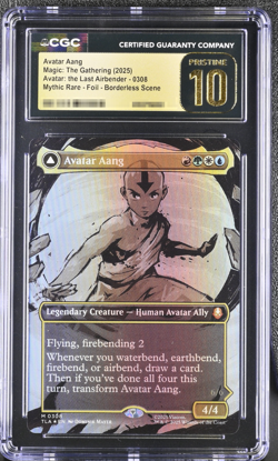 Magic MTG Avatar Aang Master of Elements 308 Borderless Foil TLA CGC Pristine 10 - Image 1