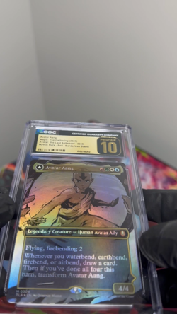Magic MTG Avatar Aang Master of Elements 308 Borderless Foil TLA CGC Pristine 10 - Image 2