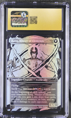 Magic MTG Avatar Aang Master of Elements 308 Borderless Foil TLA CGC Pristine 10 - Image 3