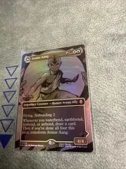 Avatar Aang/Aang, Master of Elements (Borderless) MTG Mythic Foil - Image 4