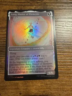MTG Magic The Gathering Avatar Aang Master of Elements FOIL Mythic! - Image 2