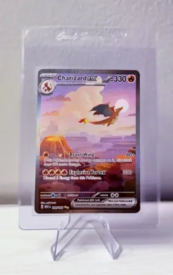 Pokemon TCG Charizard EX Scarlet & Violet 151 Card 199/165 Sir NM/M Condition - Image 1