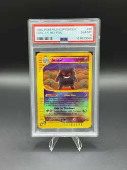 💥Gengar Reverse Foil Holo Rare #48/165 Pokemon Expedition PSA 8 NM-MT - Image 1