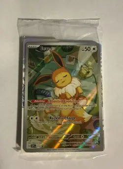 Pokemon Eevee TCG IR Scarlet and Violet Prismatic Evolutions Promo Card Sealed - Image 1