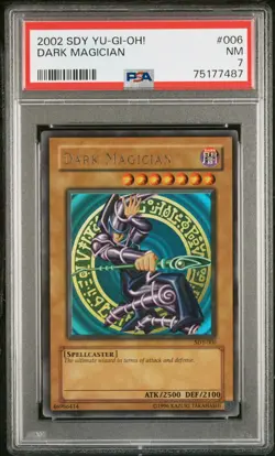 2002 Yu-Gi-Oh! Dark Magician SDY-006 Ultra Rare PSA 7 NM - Image 1