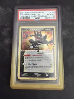 2021 POKEMON SWSH BLACK STAR PROMO #144 GRENINJA-GOLD STAR PSA 10 - Image 1