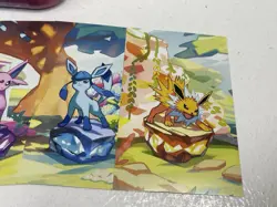 Full Set 8 EMPTY Pokemon PRISMATIC EVOLUTIONS Mini Tins & Eevee Coins NO PACKS - Image 4