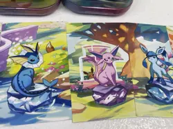 Full Set 8 EMPTY Pokemon PRISMATIC EVOLUTIONS Mini Tins & Eevee Coins NO PACKS - Image 5
