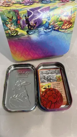 Full Set 8 EMPTY Pokemon PRISMATIC EVOLUTIONS Mini Tins & Eevee Coins (NO PACKS) - Image 2