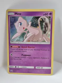 Mew SM215 Sun & Moon [2019] Cosmos Holo Rare Black Star Promo Pokemon TCG LP - Image 1