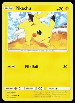 Pikachu 54/214 Common Unbroken Bonds Pokemon Card - Image 1