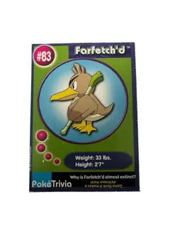 Pokemon 1999 Burger King Promo #83 Farfetch'd Card - Image 1
