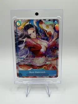 Bandai Boa Hancock Alternate Art Super Rare Foil OP07-051 One Piece Promo Card - Image 1