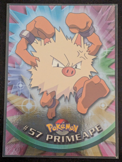 Primeape #57 - Topps Pokemon 1999 TV HOLO Foil BLUE Label Card FREE SHIPPING NM - Image 1