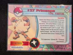 Primeape #57 - Topps Pokemon 1999 TV HOLO Foil BLUE Label Card FREE SHIPPING NM - Image 2