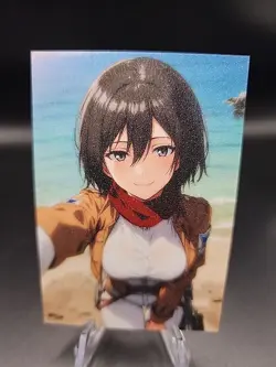 Mikasa Ackerman Attack On Titan Anime Waifu Card Doujin ACG Goddess - Image 2