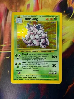Nidoking 11/102 MP-LP Holo Rare Base Set 1999 Pokemon TCG - Image 1