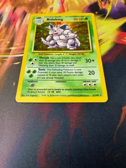 Nidoking 11/102 MP-LP Holo Rare Base Set 1999 Pokemon TCG - Image 2
