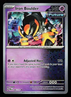 Iron Boulder 046/131 Masterball Holo Prismatic Evolutions Pokemon Card - Image 1