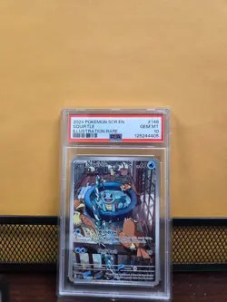 2024 POKEMON SCR EN-STELLAR CROWN ILLUSTRATION RARE #148 SQUIRTLE PSA 10 - Image 1