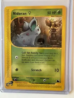 Nidoran & Nidorina & Nidorino Pokemon Vintage Card Lot (3) Aquapolis, Skyridge - Image 2