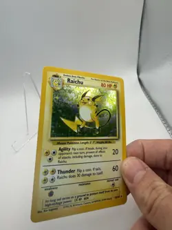Pokemon TCG - Raichu 14/102 Base Set Holo Rare WOTC 1999 Vintage WoTC - Image 3