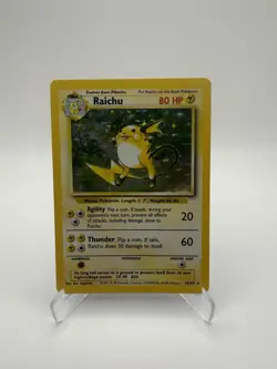 Pokemon TCG - Raichu 14/102 Base Set Holo Rare WOTC 1999 Vintage WoTC - Image 1
