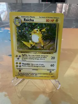 Pokemon TCG - Raichu 14/102 Base Set Holo Rare WOTC 1999 Vintage WoTC - Image 1