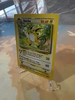 Pokemon TCG - Raichu 14/102 Base Set Holo Rare WOTC 1999 Vintage WoTC - Image 2