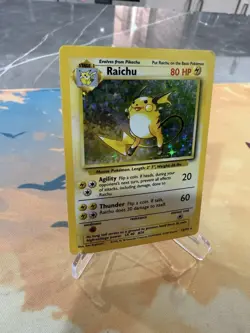 Pokemon TCG - Raichu 14/102 Base Set Holo Rare WOTC 1999 Vintage WoTC - Image 3