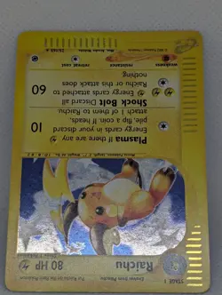 Raichu 025/165 Expedition Base Set Holo Rare Pokemon TCG Nintendo Pikachu NM - Image 4