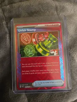 165/167 Unfair Stamp - Prize Pack Series 6 Pokemon TCG Play Stamped Ace Spec - Image 1