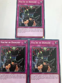 Yugioh You"re In Danger! DANE-EN085 Rare NM x3 Play Set - Image 1