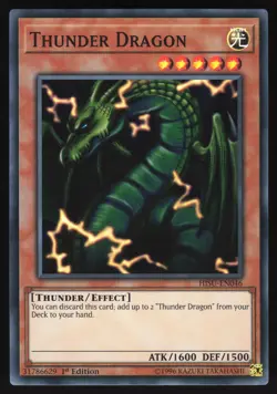 Thunder Dragon - HISU-EN046 - Super Rare - 1st Edition Yugioh - Image 1