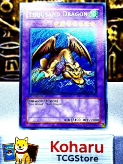 Yugioh Thousand Dragon MRD-143 Secret Rare Metal Raiders 1st Edition 2002 -NM - Image 1