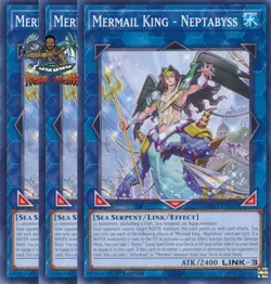 Yugioh! 3x Mermail King - Neptabyss MP25-EN415 Common 1st Ed NM - Image 1