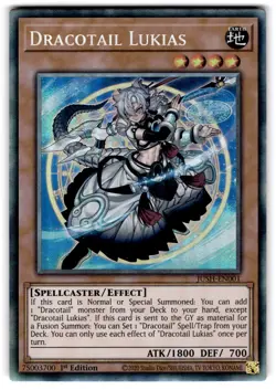 YUGIOH DRACOTAIL LUKIAS COLLECTOR'S RARE NEAR MINT JUSH-EN001 - Image 3