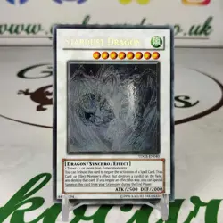 Stardust Dragon TDGS-EN040 Ghost Rare Unlimited Yugioh Card Light Play - Image 1
