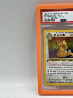 1999 POKEMON FOSSIL 1ST ED #4 DRAGONITE-HOLO PSA 6 - Image 5