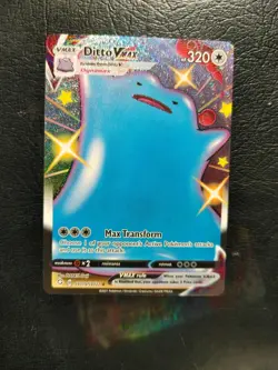 Pokemon TCG Ditto VMAX Holo Shiny Ultra Rare Card SV119/SV122 Shining Fates - Image 1